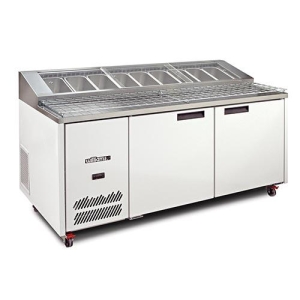 WILLIAMS HJ2PCBA Jade 2 Door Pizza Prep Storage Fridge