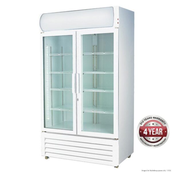 F.E.D LG-730P Two Glass Door Colourbond Upright Drink Fridge