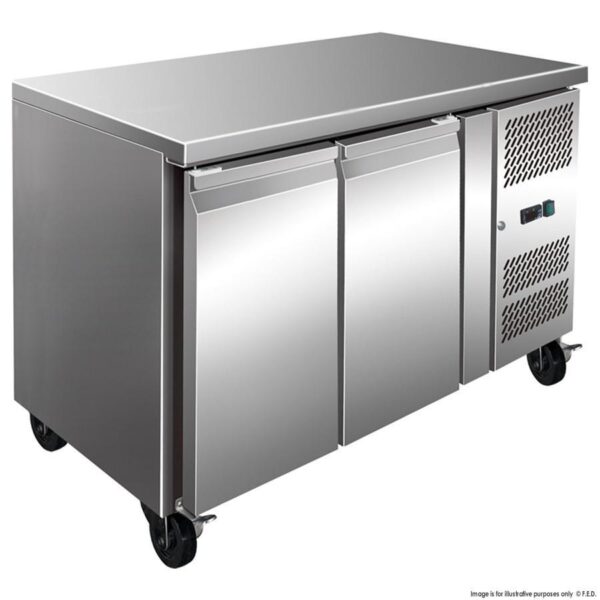 F.E.D FE2100TN S-S Two Door Bench Fridge 260L