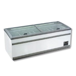 F.E.D ZCD-L250S 1040 Litres Supermarket Island Dual Temperature Freezer & Chiller‌ with Glass Sliding Lids