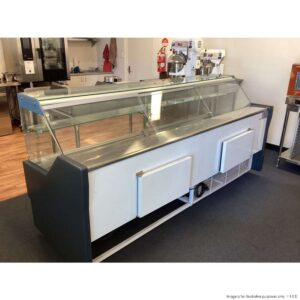 SSU120-2XB Black Trim Square Glass Cake Display 2 Shelves 1200X700X1100