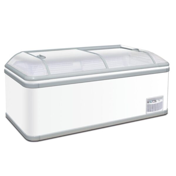 KREA 190.9 Curved Glass Island Freezer 525L