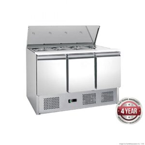 FED-XGNS1300S Three Door Counter Salad Prep Fridge