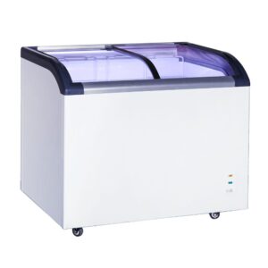 Jono CF273G 273L Commercial Glass Chest Freezers – Two Sliding Door 