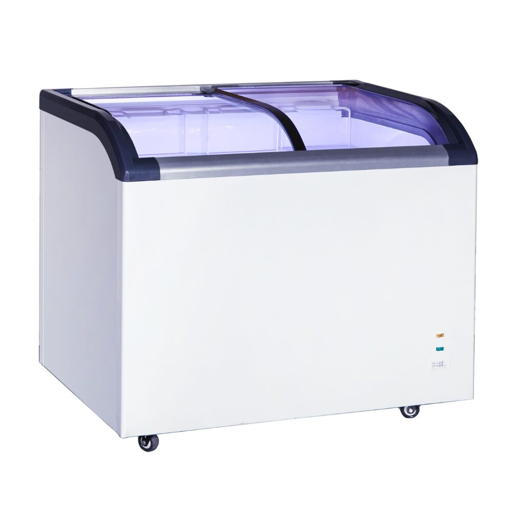 Jono CF273G 273L Commercial Glass Chest Freezers – Two Sliding Door 