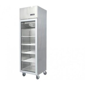 450 Litre Commercial Display Upright One Door Stainless Fridge