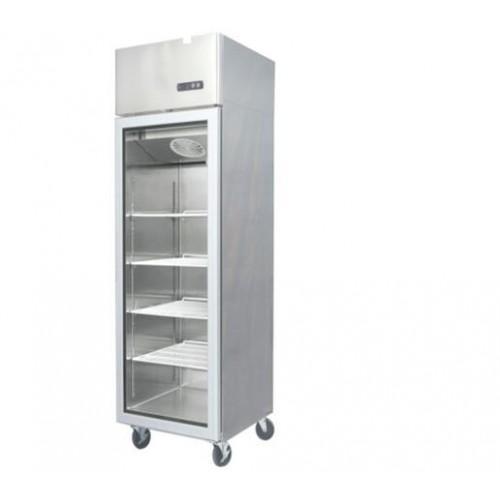 450 Litre Commercial Display Upright One Door Stainless Fridge