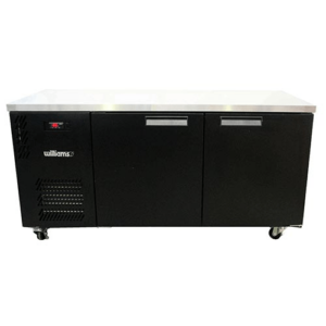 WILLIAMS BORONIA HB2USB DOUBLE SOLID DOOR BACK BAR IN BLACK