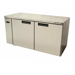 WILLIAMS BORONIA HB2USS DOUBLE SOLID DOOR BACK BAR IN STAINLESS STEEL