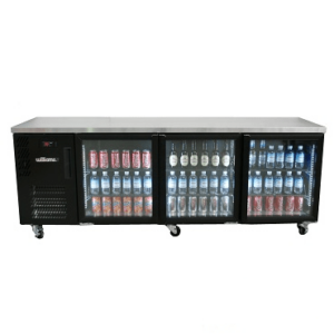 WILLIAMS HB3UGB BORONIA SELF CONTAINED TRIPLE GLASS DOOR FRIDGE