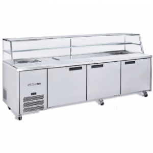Williams HJ3SCBASS Jade 3 Door Sandwich Preparation Stainless Steel Fridge