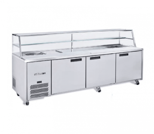Williams HJ3SCBASS Jade 3 Door Sandwich Preparation Stainless Steel Fridge
