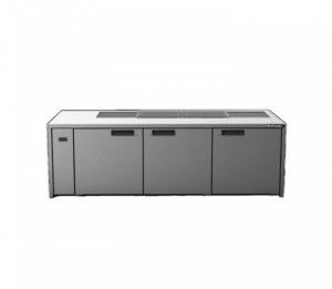 Williams LE3RSS Emerald 3 Door Stainless Steel Remote Under Counter Freezer