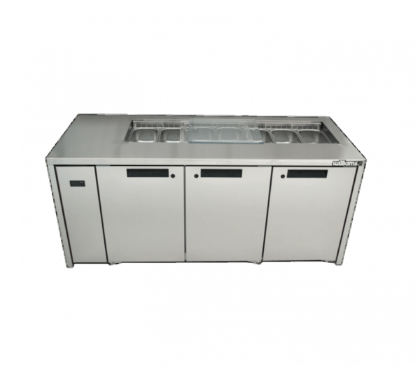 Williams HO3RSSBA Opal 3 Door Stainless Steel Remote Under Counter Refrigerator