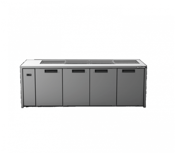 Williams HO4RSSBA Opal 4 Door Stainless Steel Remote Under Counter Refrigerator