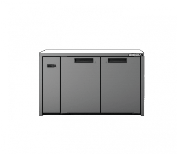 Williams LO2RSS Opal 2Door Stainless Steel Remote Under Counter Storage Freezer