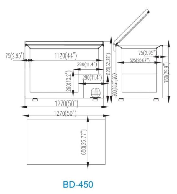 SIMCO BD-450 Solid Door Chest Freezer 450 - Image 2