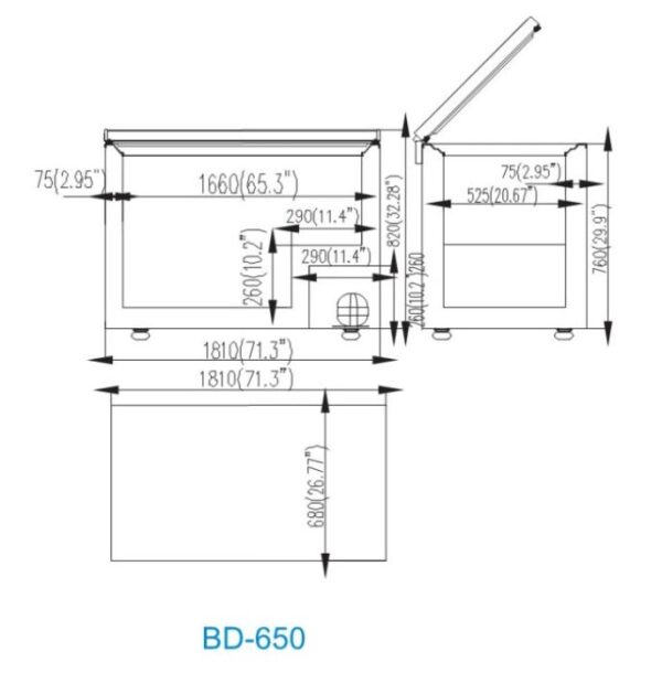 SIMCO BD-650 Solid Door Chest Freezer 650 - Image 2