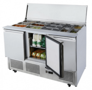 SIMCO ESL3850 3 Doors Sliding Lid Saladette 1365 Mm Fridge