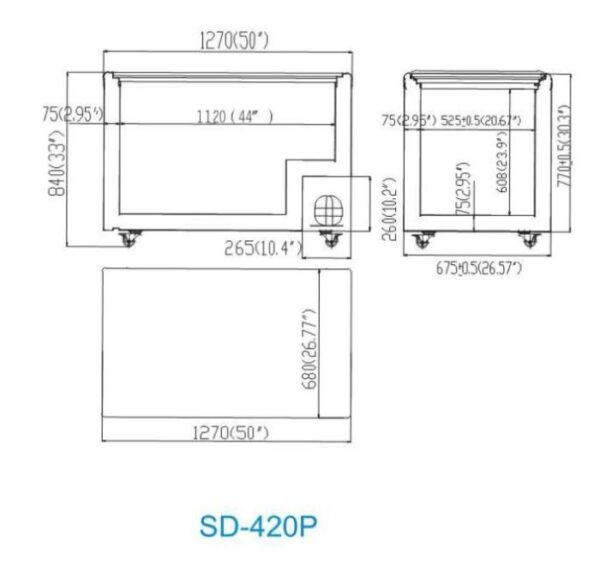 SIMCO SD-420P Glass Top Chest Freezer 420P - Image 3
