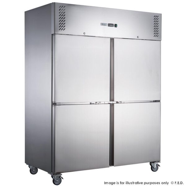 FED-XURF1200S2V X S/S Double Split Door Storage Upright Freezer