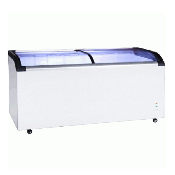 Jono CF545G Commercial Glass Chest Freezers Two Sliding Door Display Chest Freezer 545L