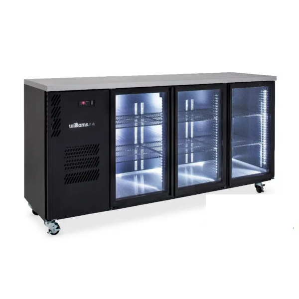 Williams HC3UGB 3 Glass Door Back Bar Fridge Colorbond