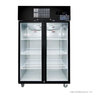 Double_Glass_Door_Black_Stainless_Steel_Upright_Freezer