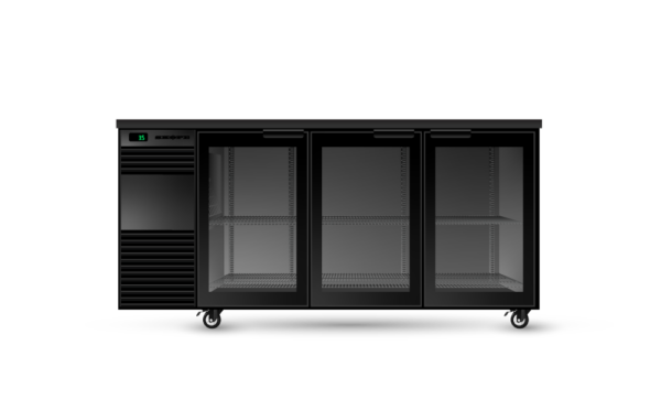 SKOPE BB.3.GSW BackBar 3 Glass Swing Door Fridge