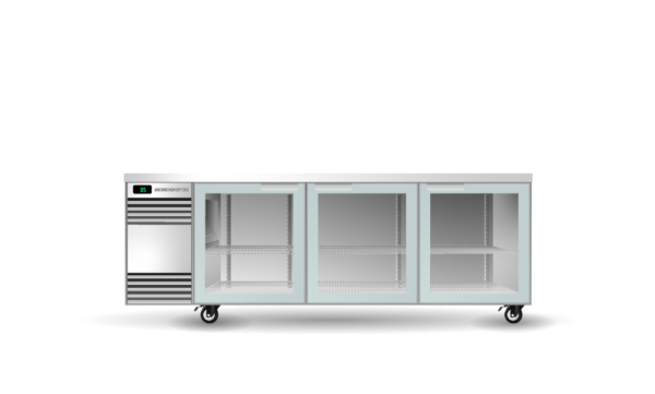 SKOPE SL.3.GSW BackBar 3 Glass Swing Door SlimLine Fridge