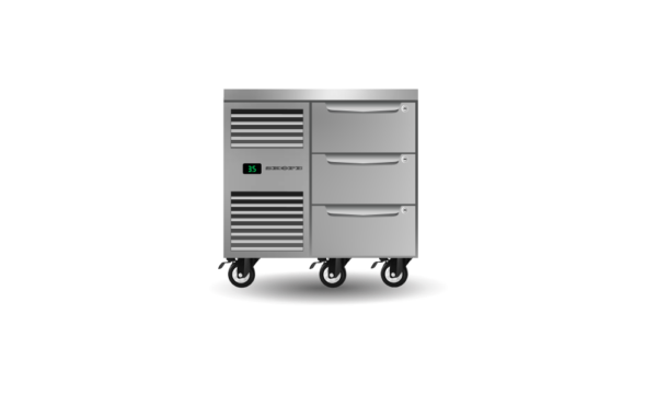 SKOPE PG11.UBR.1.D3 Three Drawer One Bay Underbench GN 1/1 Fridge - Image 2