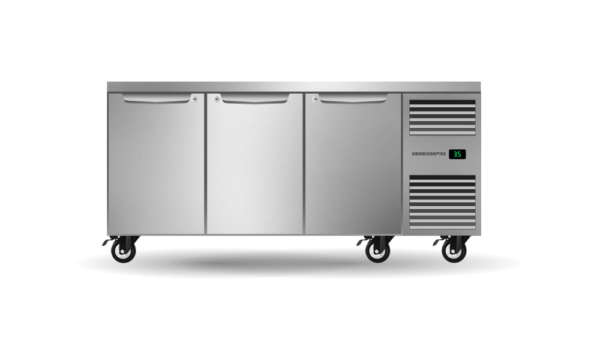 SKOPE PG11.UBR.3.SD.RH Three Solid Door Underbench GN 1/1 Right Hand Fridge - Image 2
