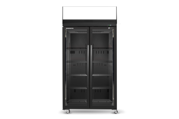 SKOPE SKFT1000N-AC 2 Glass Door Upright Display or Storage Freezer Lit Sign
