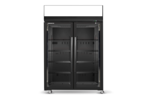 SKOPE SKFT1300N-AC 2 Glass Door Upright Display or Storage Freezer Lit Sign