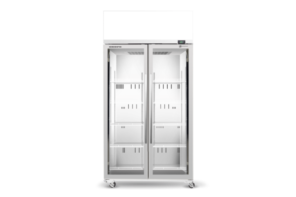 SKOPE SKT1000N-AC 2 Glass Door Display or Storage Fridge Lit Sign