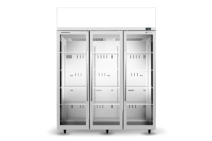 SKOPE TME1500N-AC 3 Glass Door Display or Storage Fridge Lit Sign