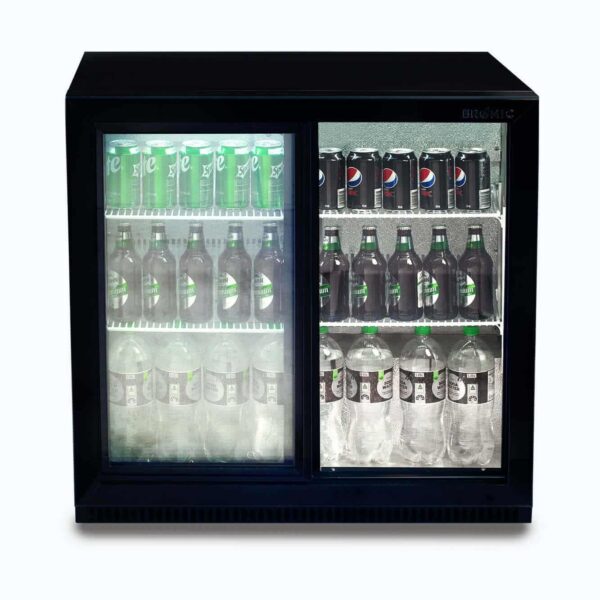 Bromic BB0200GDS-NR-1 Back Bar Fridge - 190L - 2 Doors - Sliding - Image 4