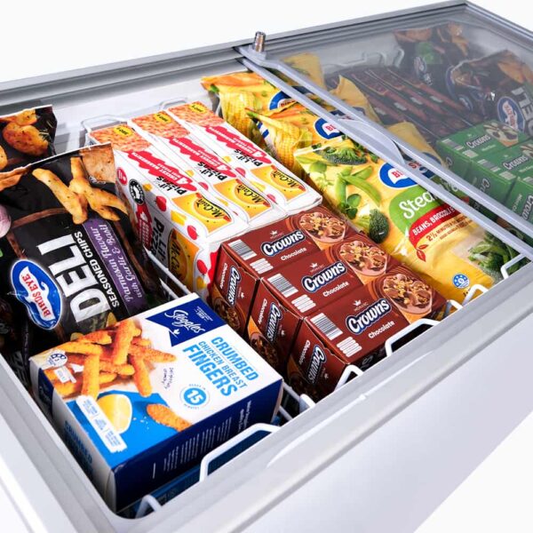 Bromic CF0500FTFG-NR Display Chest Freezer - 491L - Flat Glass Top - Image 8