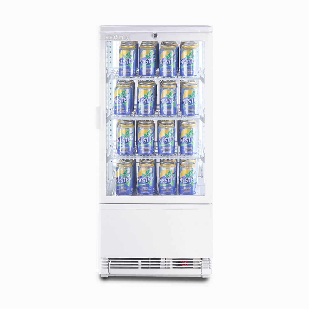 Bromic CT0080G4W-NR Countertop Fridge – 78L – 1 Door – Flat Glass