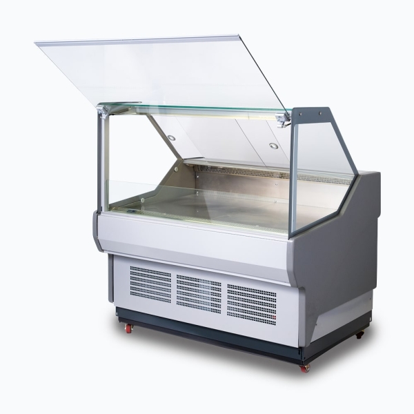 Bromic DD1250SG-NR Square Glass Deli Display - 1330mm - Image 5