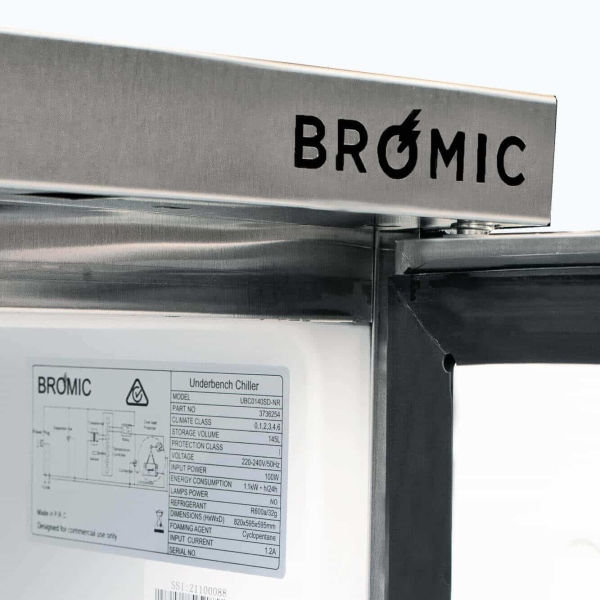 Bromic UBC0140SD-NR Under Bench Fridge - 138L - 1 Door - Stainless Steel - Image 8