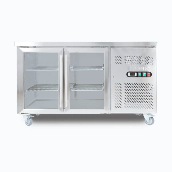 Bromic UBC1360GD-NR Under Bench Display Fridge - 282L - 2 Doors - Glass