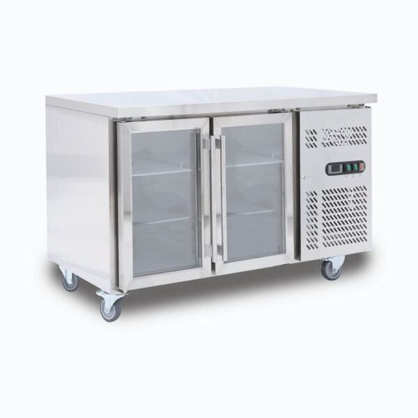 Bromic UBC1360GD-NR Under Bench Display Fridge - 282L - 2 Doors - Glass - Image 2