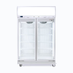 Bromic UF1000LF Upright Display Freezer – 976L – 2 Doors – Flat Glass – Lightbox