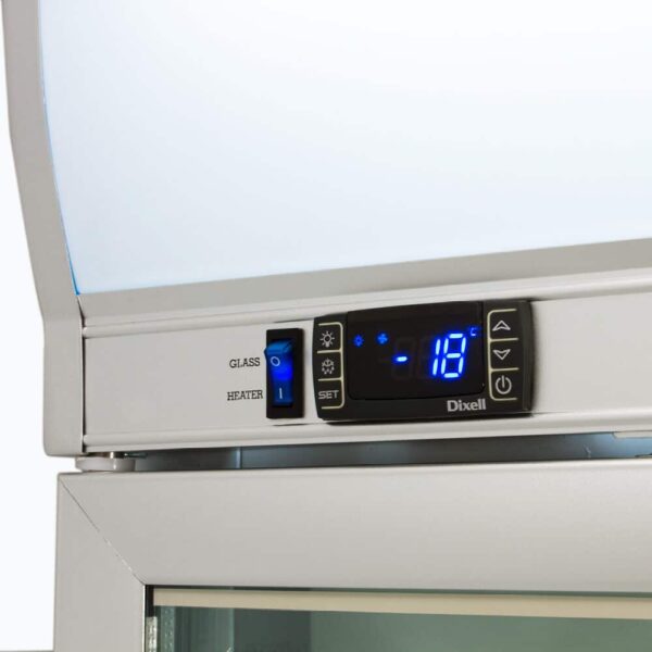 Bromic UF1000LF Upright Display Freezer - 976L - 2 Doors - Flat Glass - Lightbox - Image 6