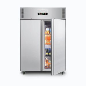 Bromic UF1300SDF-NR Upright Freezer – 1300L – 2 Doors – Stainless Steel