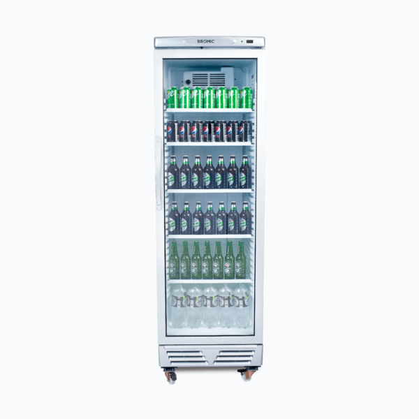 Bromic GM0374-NR Upright Display Fridge - 372L - 1 Door - Flat Glass