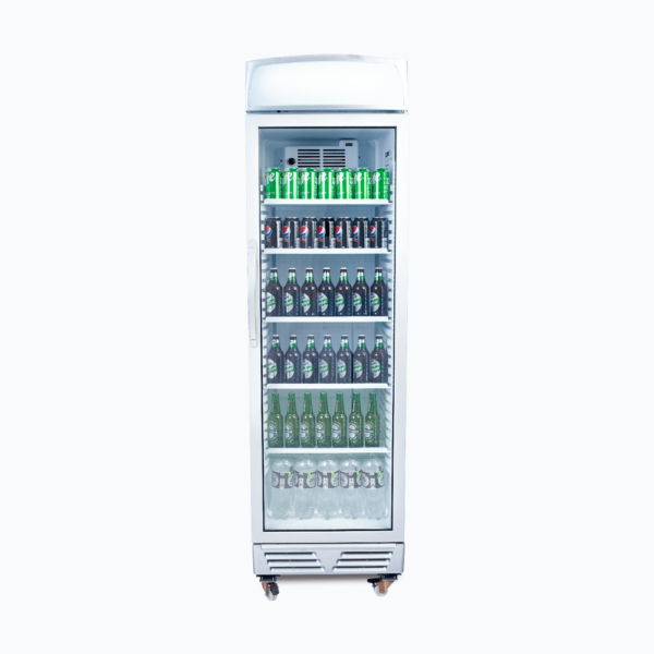 Bromic GM0374L-NR Upright Display Fridge - 372L - 1 Door - Flat Glass - Lightbox