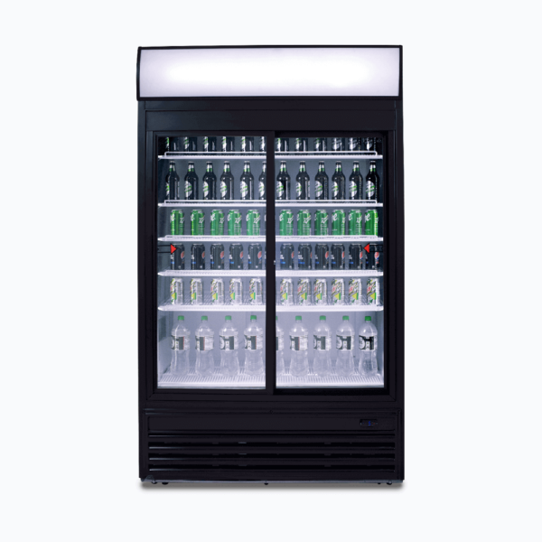 Bromic GM0980LS-NR Upright Display Fridge  - 945L - 2 Doors - Sliding - Flat Glass - Lightbox