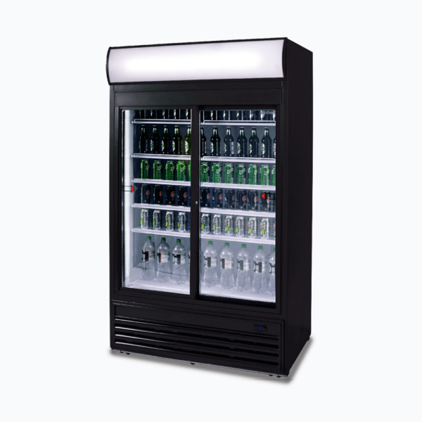 Bromic GM0980LS-NR Upright Display Fridge  - 945L - 2 Doors - Sliding - Flat Glass - Lightbox - Image 3